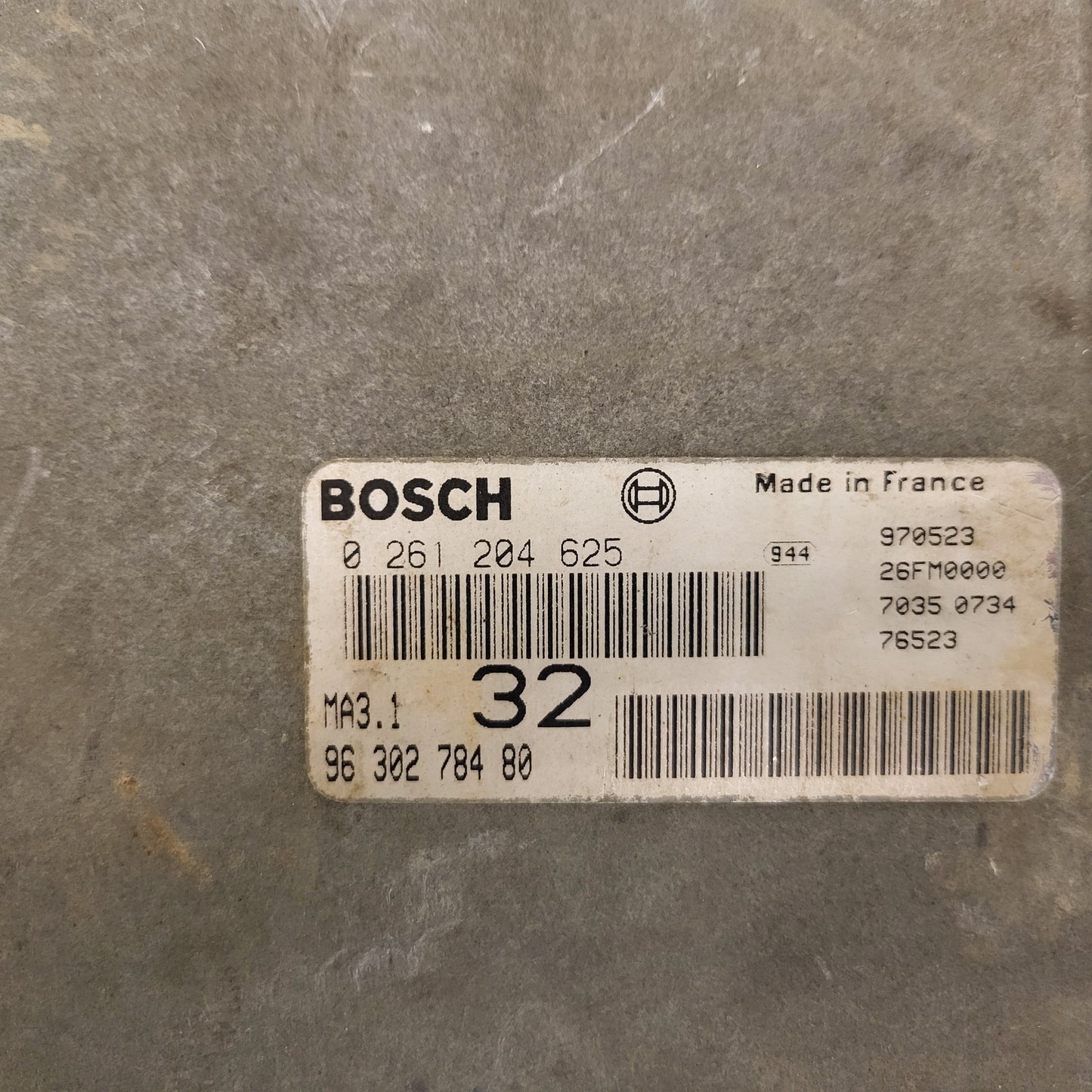 PEUGEOT CITROEN 106 SAXO ECU / 0261204625 / 9630278480 / MA3.1 / BOSCH