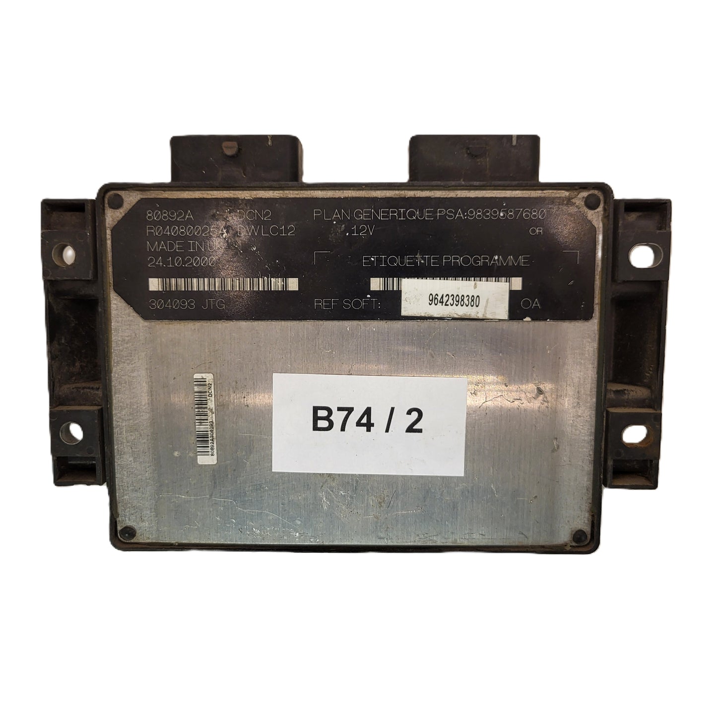 Peugeot Citroen ECU / 9839587680 / 9642398380 / R04080025A / LUCAS