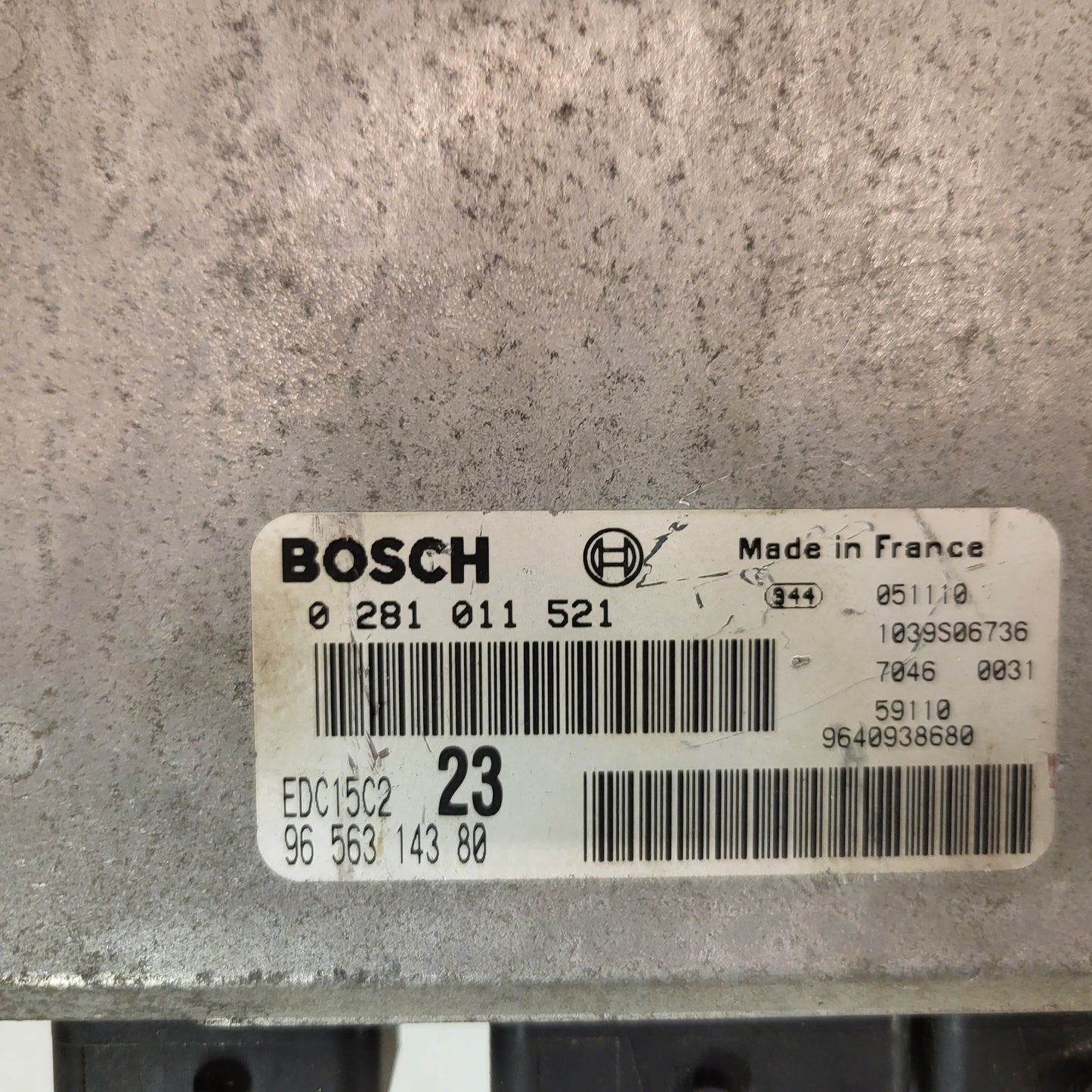 CITROEN XSARA ECU / 0281011521 / 9656314380 / 9640938680 / EDC15C2 / BOSCH