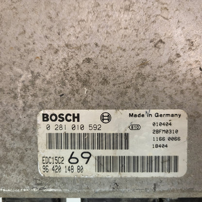 Peugeot Citroen ECU / 0281010592 / 9642014880 / EDC15C2 / BOSCH