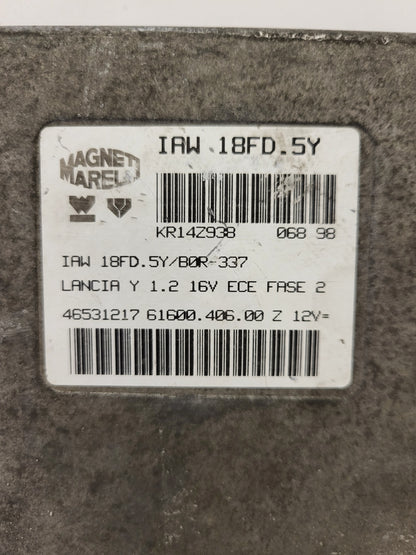 LANCIA Y 1.2 16V ECU / 46531217 / IAW 18FD.5Y / 61600.406.00 / MAGNETI MARELLI