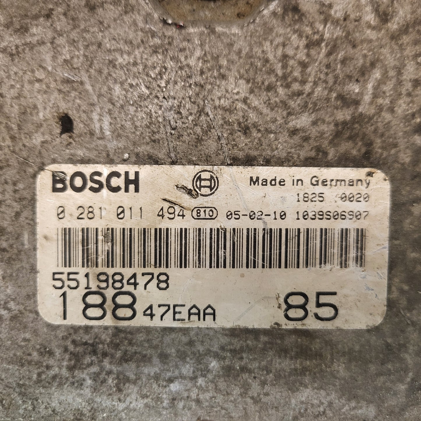 Fiat Punto ECU / 0281011494 / 55198478 / BOSCH