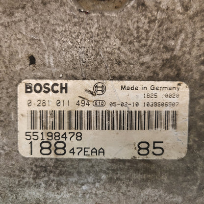 Fiat Punto ECU / 0281011494 / 55198478 / BOSCH