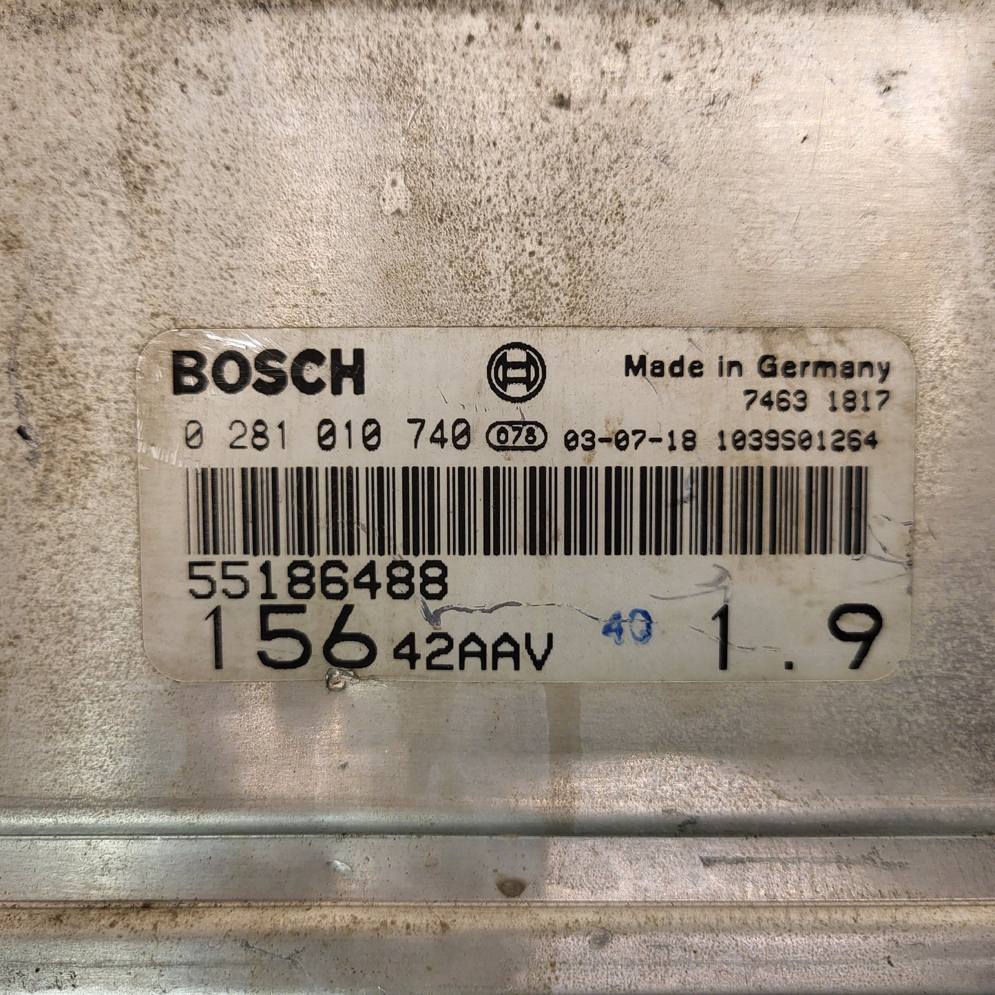 ALFA ROMEO 156 ECU / 0281010740 / 55186488 / BOSCH