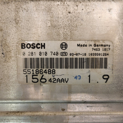 ALFA ROMEO 156 ECU / 0281010740 / 55186488 / BOSCH