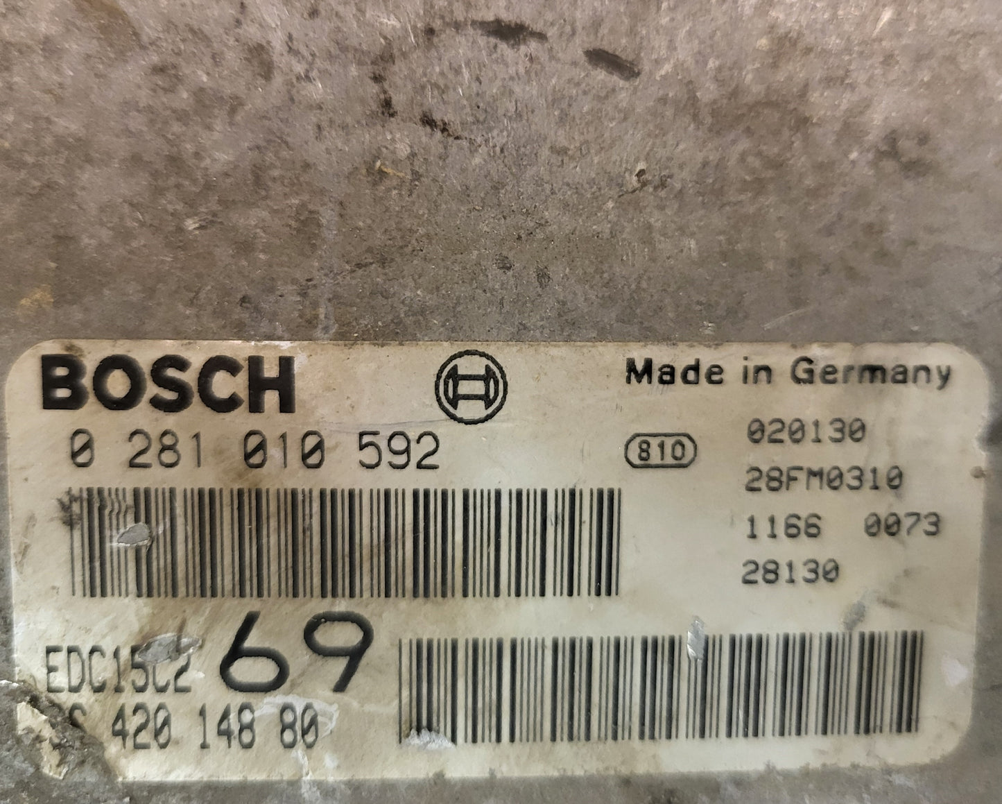 Peugeot Citroen ECU / 0281010592 / 9642014880 / EDC15C2 / BOSCH