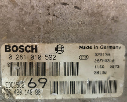 Peugeot Citroen ECU / 0281010592 / 9642014880 / EDC15C2 / BOSCH