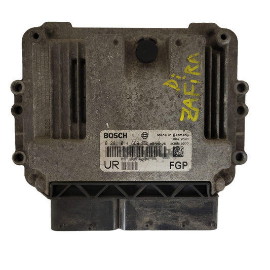 Opel Zafira B ECU / 0281011669 / 55189927 / 1039S10277 / BOSCH