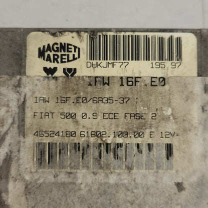 FIAT 500 .09 ECU / IAW 16F.E0 / 46524180 / 61602.103.00 / MAGNETI MARELLI - B75-07 - 2