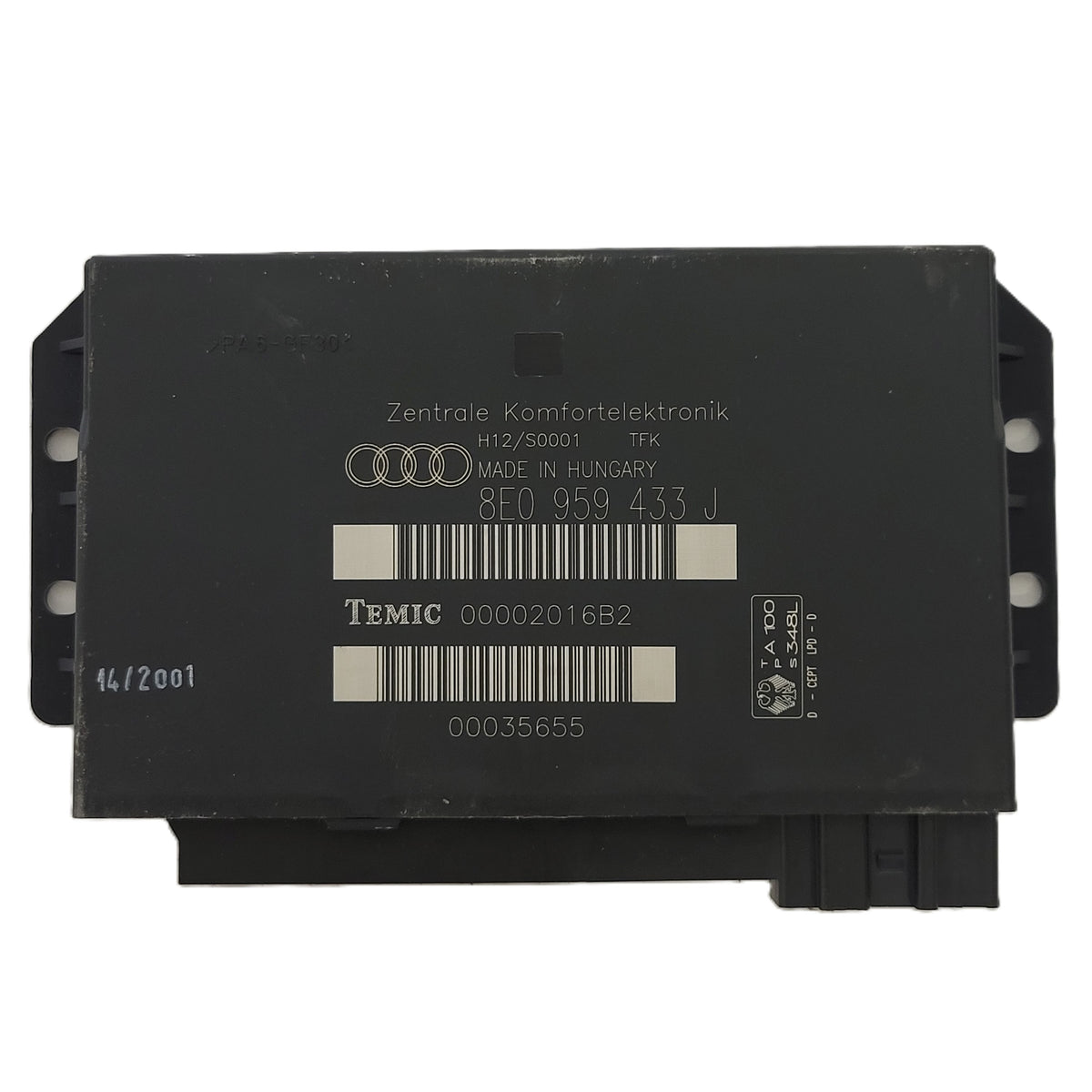 AUDI A4 B6 01-05 BODY COMPUTER ECU BCM / 8E0959433J / 8E0959433 / TEMIC - B75-18 - 1