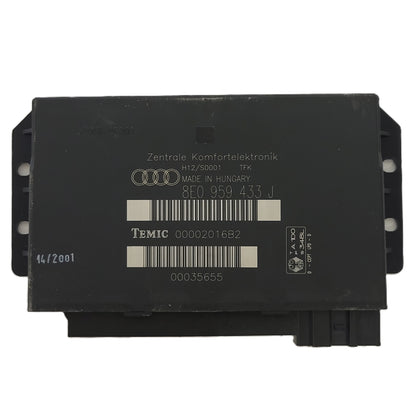 AUDI A4 B6 01-05 BODY COMPUTER ECU BCM / 8E0959433J / 8E0959433 / TEMIC - B75-18 - 1