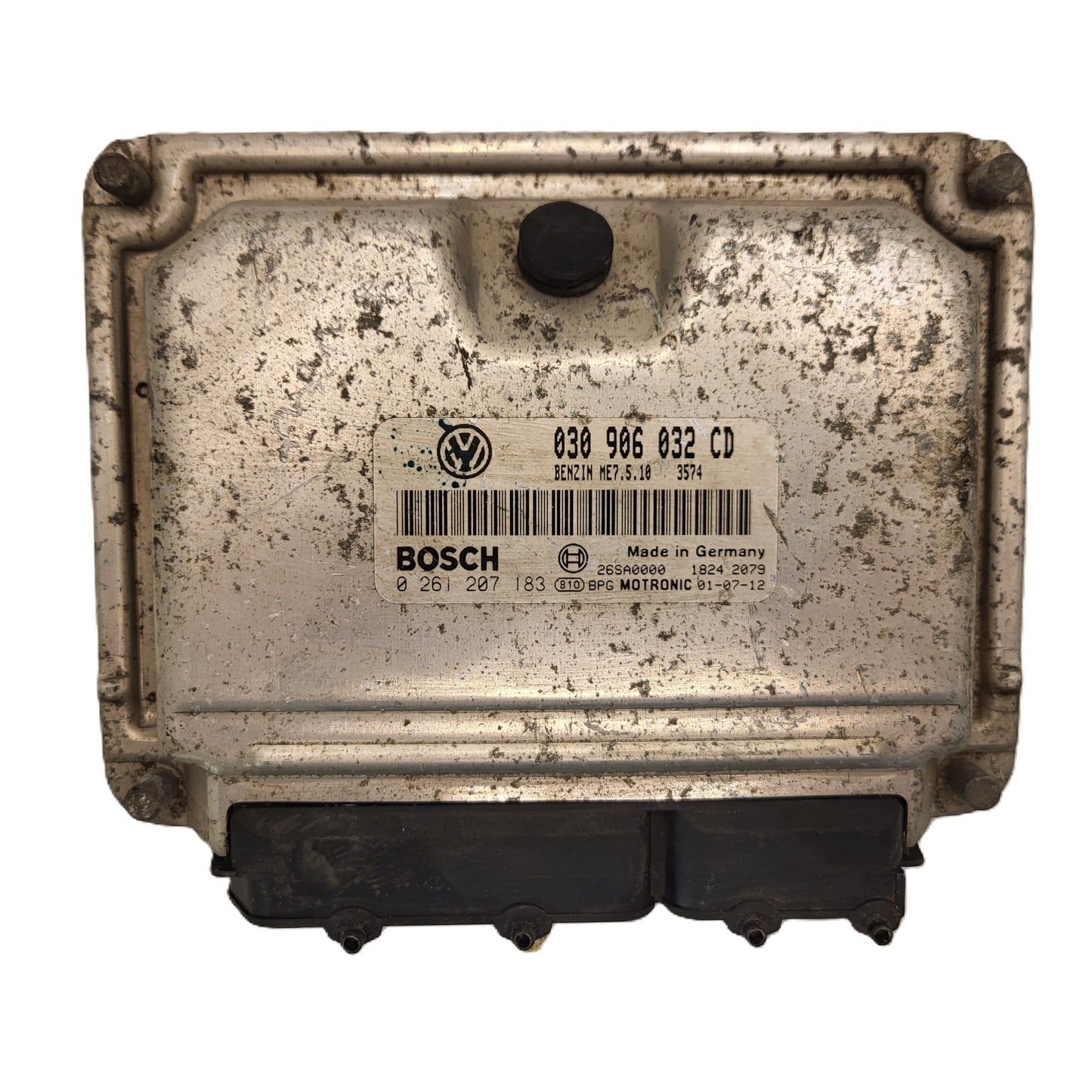 VW POLO ECU / 030906032CD / 0261207183 / ME7.5.10 / 26SA0000 / BOSCH