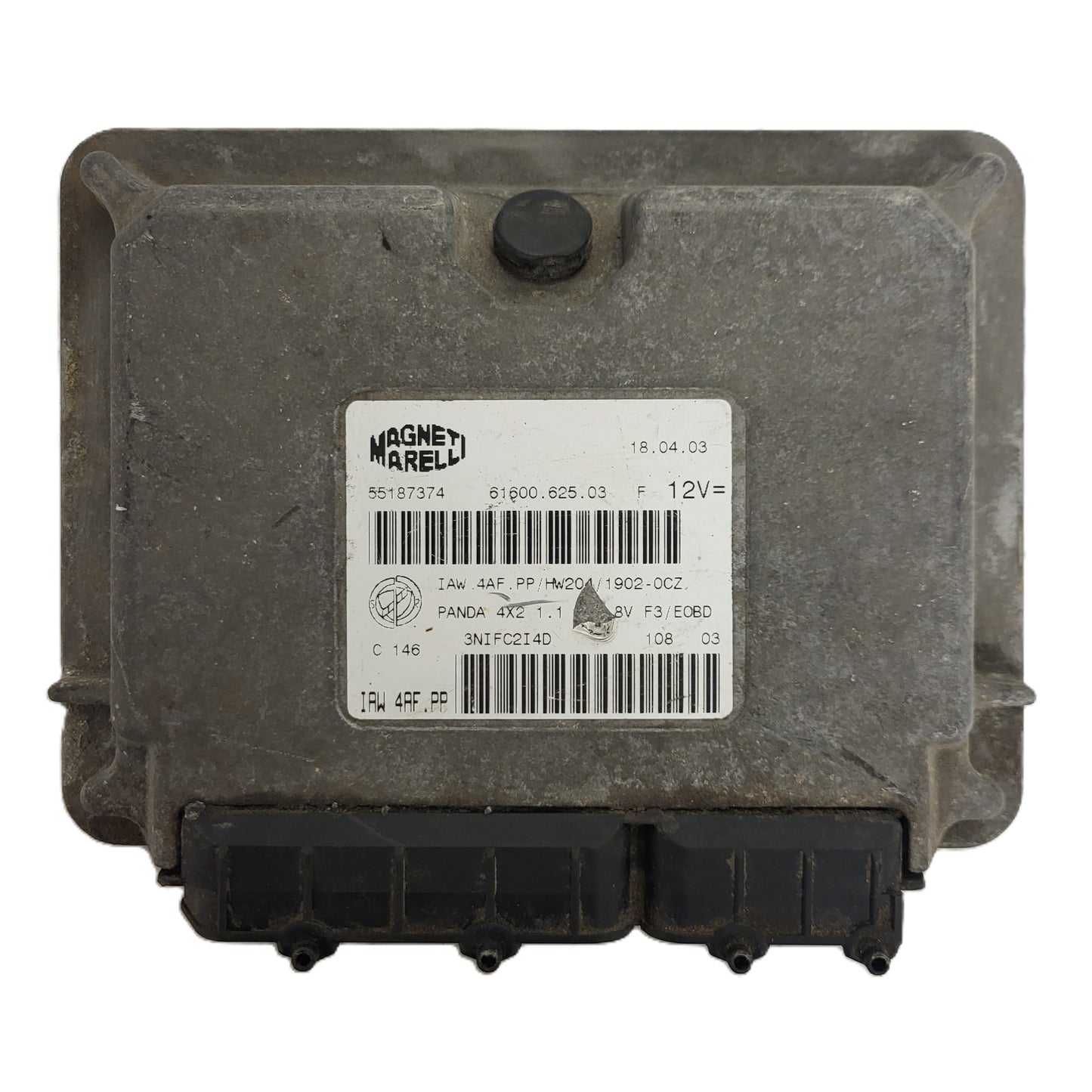 FIAT PANDA 1.1 ECU / 55187374 / IAW4AF.PP / HW204 / 61600.625.03 MAGNETI MARELLI