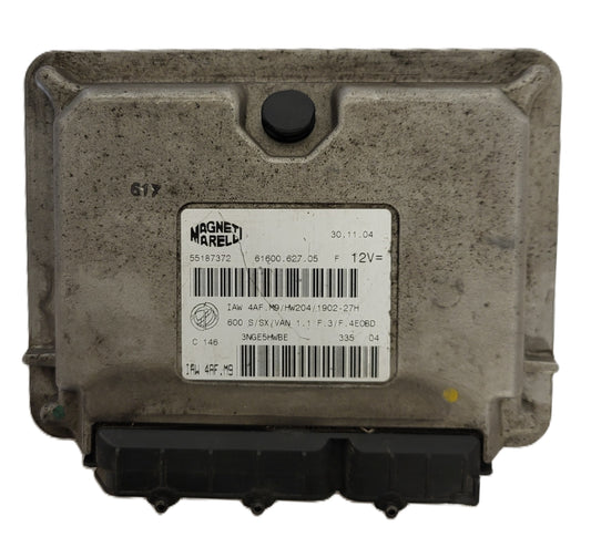 Fiat Seicento 600 ECU / 55187372 / IAW4AF.M9 / 61600.627.05 / MAGNETI MARELLI