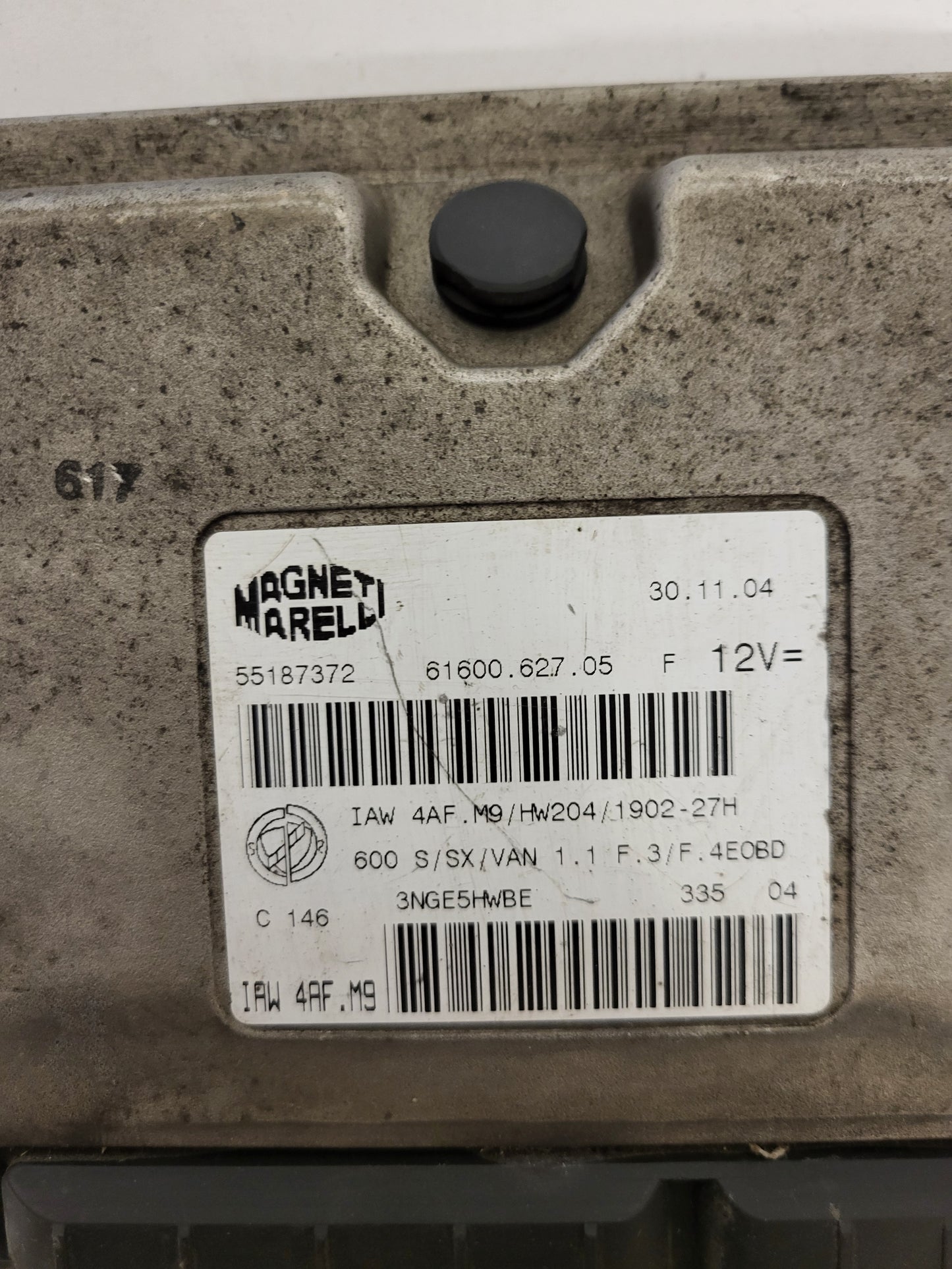 Fiat Seicento 600 ECU / 55187372 / IAW4AF.M9 / 61600.627.05 / MAGNETI MARELLI