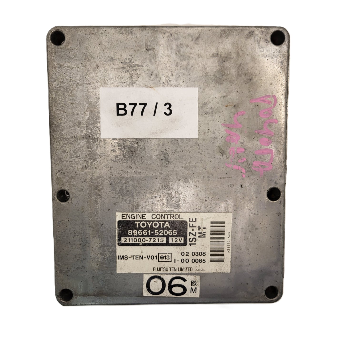TOYOTA YARIS 1SZ-FE ECU / 89661-52065 / 211000-7215