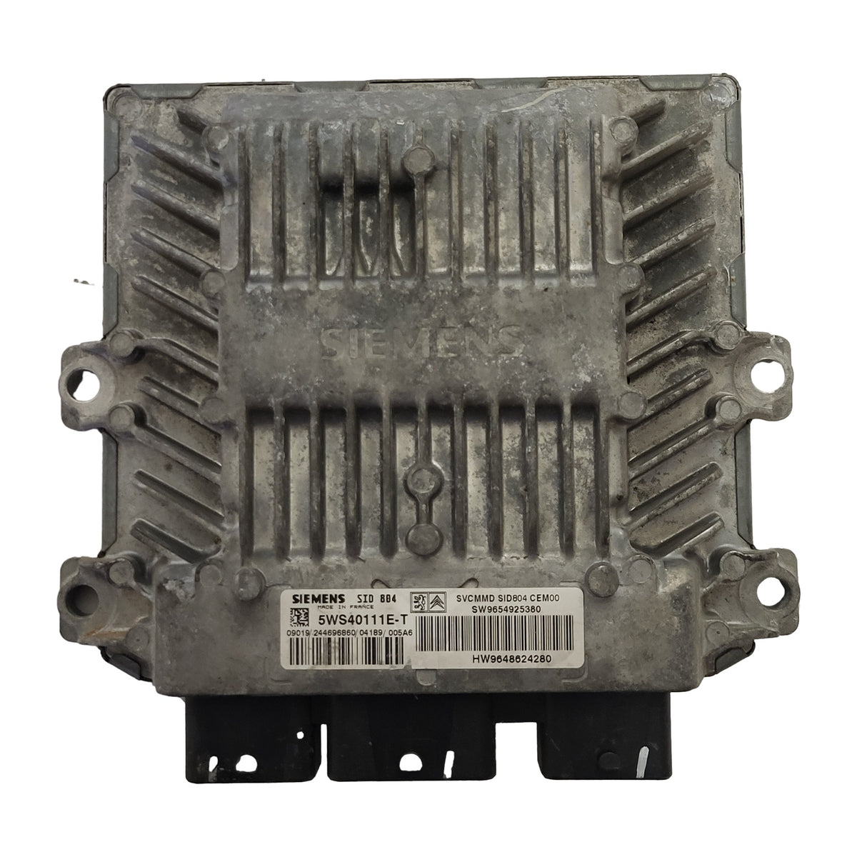 PEUGEOT CITROEN ECU / 5WS40111E-T / SID804 / SW9654925380 / HW9648624280 / - B77-06 - 1