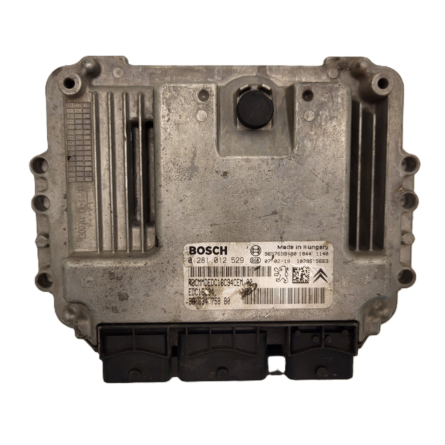 PEUGEOT CITROEN ECU / 0281012529 / 9663475880 / 9657699480 / EDC16C34 / BOSCH