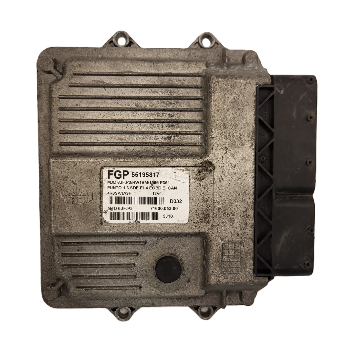 FIAT PUNTO ECU / MJD 6JF.P3 / 55195817 / HW1BM / 71600.053.00 / MAGNETI MARELLI