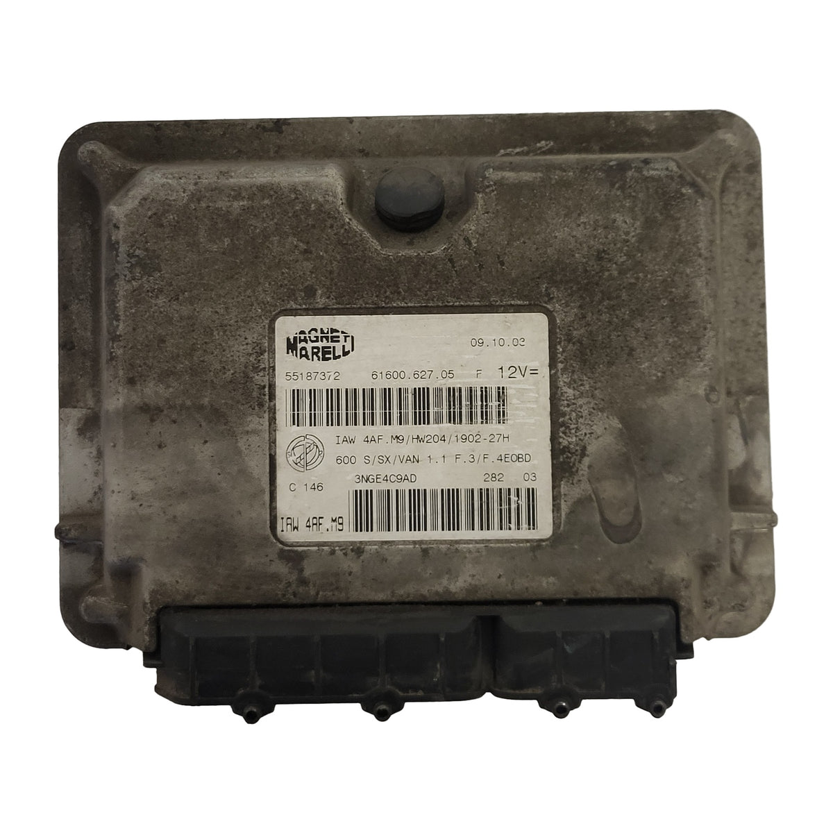 Fiat Seicento 600 ECU / 55187372 / IAW 4AF.M9 / 61600.627.05 / HW204 / MAGNETI - B77-20 - 1