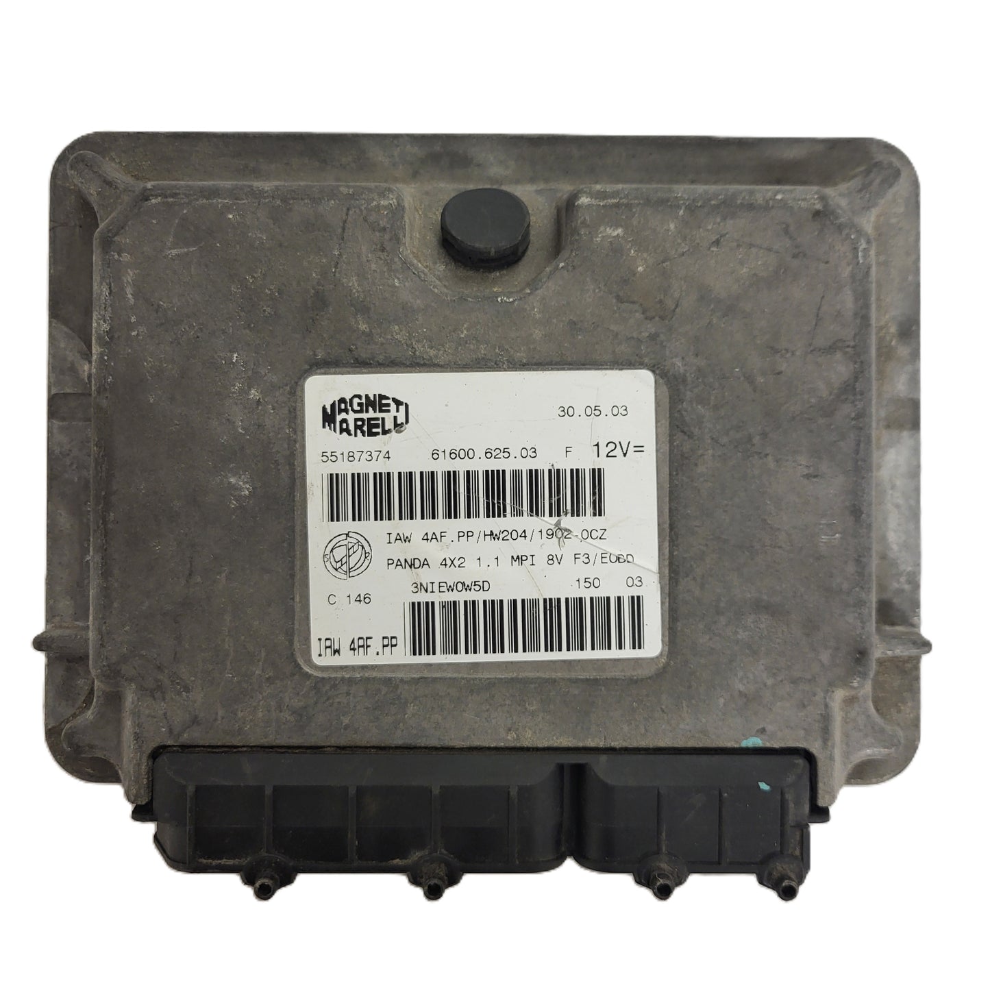 FIAT PANDA 1.1 ECU / 55187374 / IAW4AF.PP / HW204 / 61600.625.03 MAGNETI MARELLI