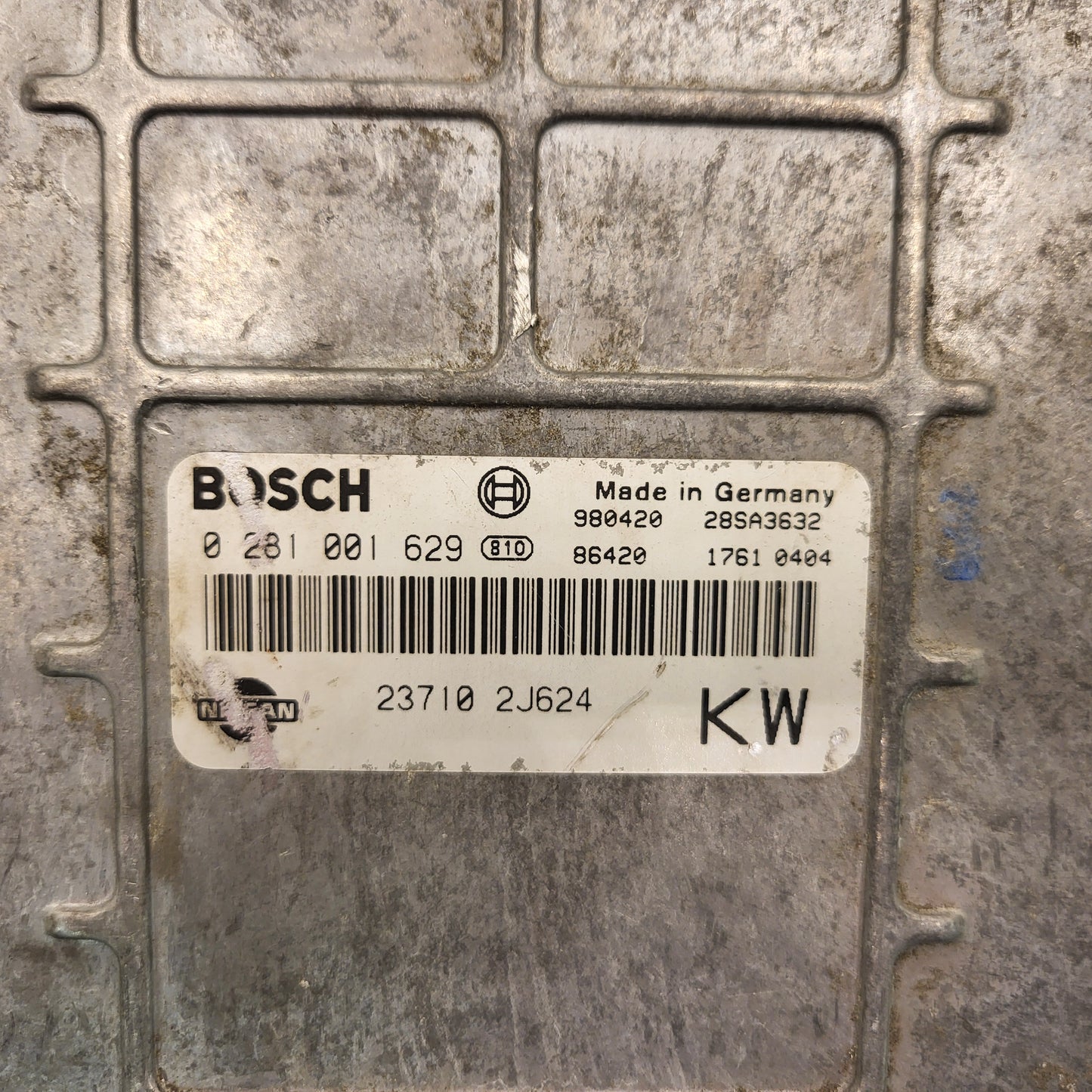 Nissan FIRST ECU / 0281001629 / 31710 / 2J624 / KW / 317102J624 / BOSCH
