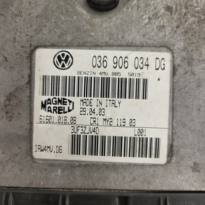 VW ECU / 036906034DG / IAW 4MV.DG / IAW4MV.DG / 61601.018.09 / MAGNETI MARELLI