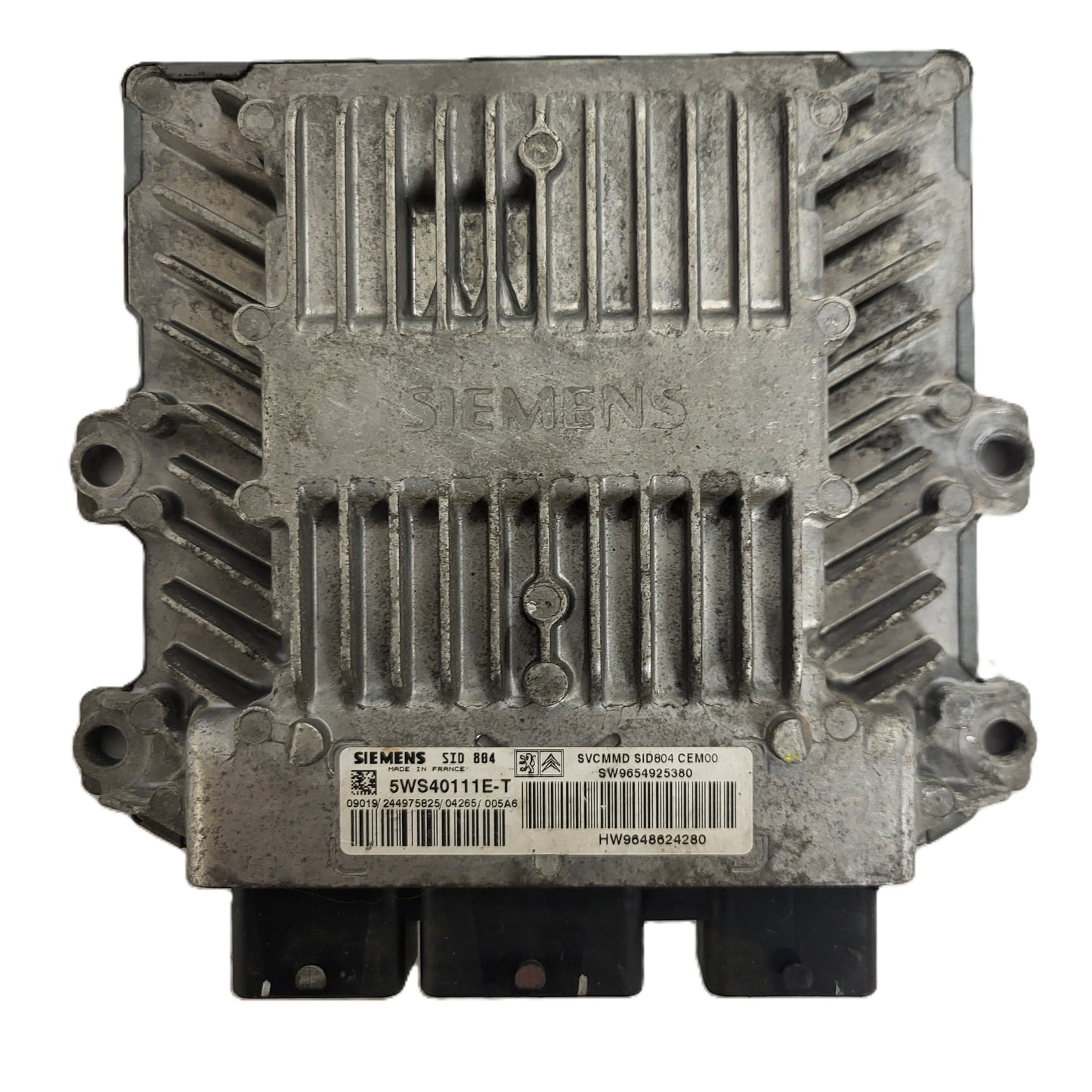 PEUGEOT CITROEN ECU / 5WS40111E-T / SID804 / SW9654925380 / HW9648624280 / SIEMENS