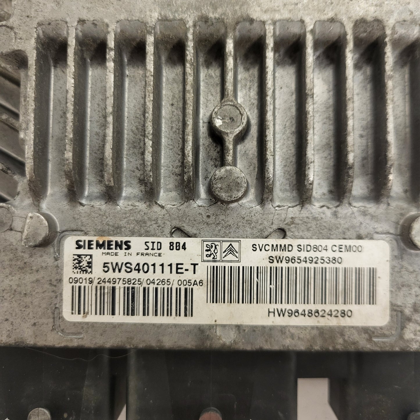 PEUGEOT CITROEN ECU / 5WS40111E-T / SID804 / SW9654925380 / HW9648624280 / SIEMENS