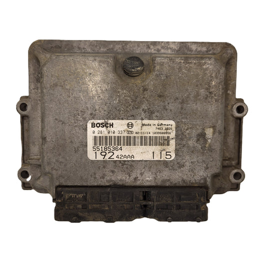 Fiat Stilo 1.9 JTD ECU / 0281010337 / 55185364 / BOSCH