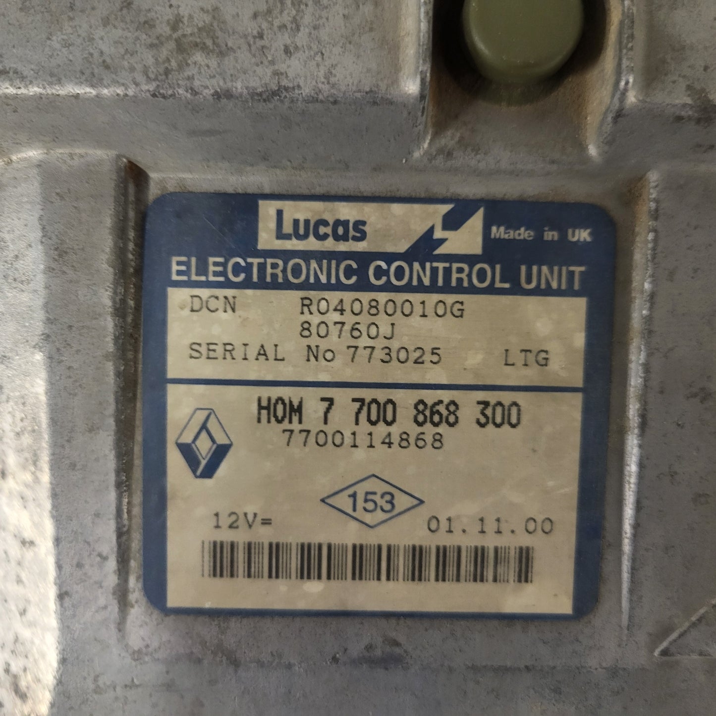 Renault Kangoo ECU / HOM 7700868300 / R04080010G / LUCAS