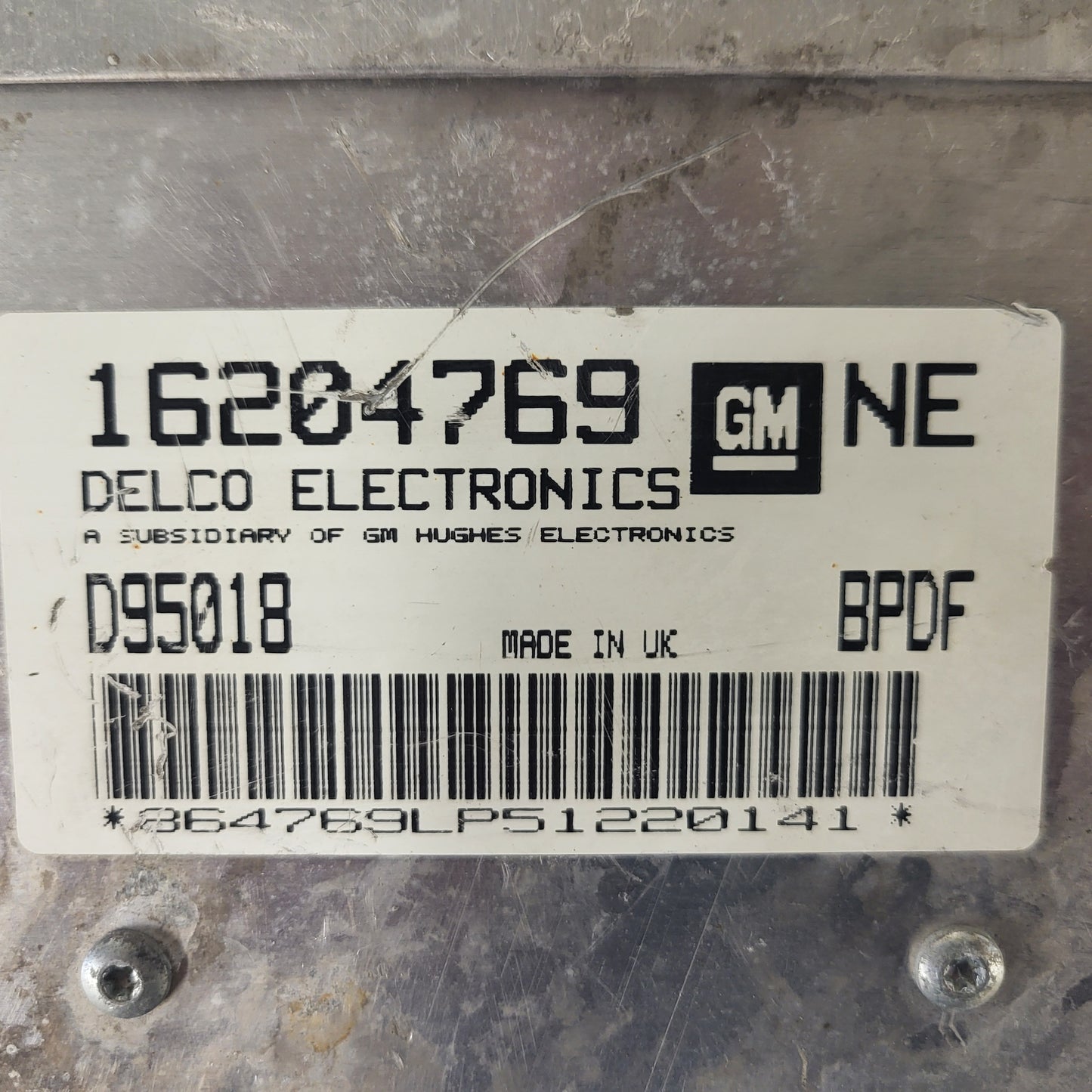 GM ECU / 16204769 / D95018 / BPDF / DELCO