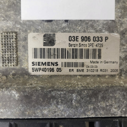 SEAT IBIZA ECU / 03E906033P / 5WP40196 05 / SIEMENS
