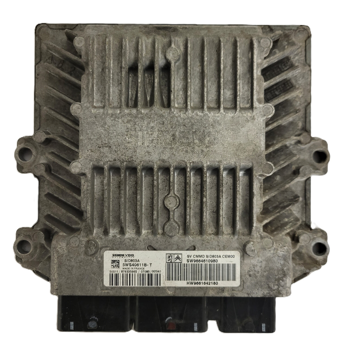 PEUGEOT CITROEN ECU / 5WS40611B-T / 5WS40611B-T / SW9664610980 / HW9661642180 - B80-08 - 1
