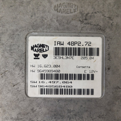 PEUGEOT CITROEN ECU / IAW 48P2.72 / SW 9648568480 / HW 9645989480 / MAGNETI MARELLI