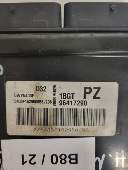 CHEVROLET DAEWOO MATIZ  ECU / 96417290 / 1BGT / PZ / 5WY5403F