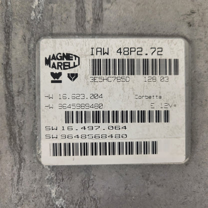 PEUGEOT CITROEN ECU / IAW 48P2.72 / SW 9648568480 / HW 9645989480 / MAGNETI MARELLI