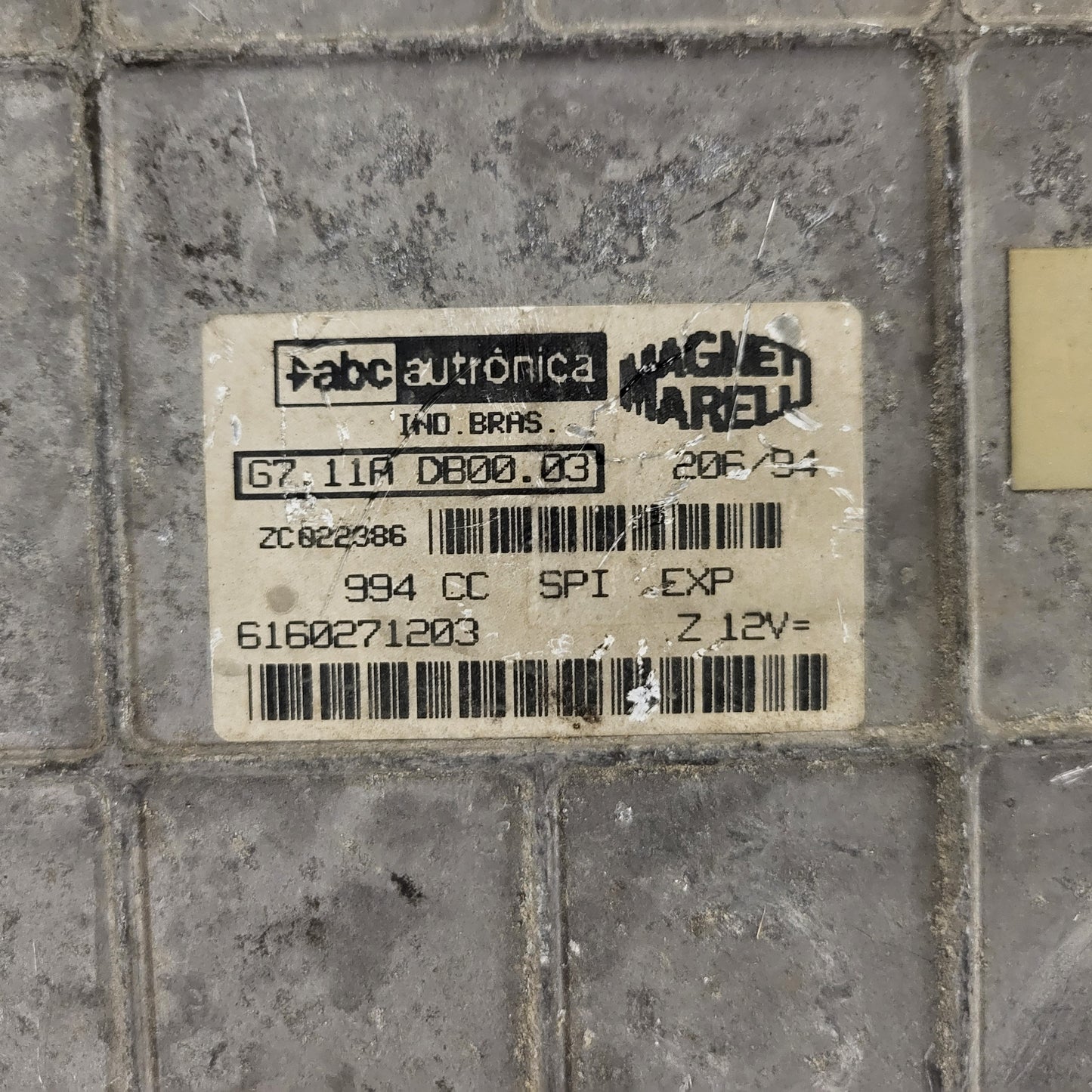 Fiat Uno ECU / G7.11A / 6160271203 / MAGNETI MARELLI