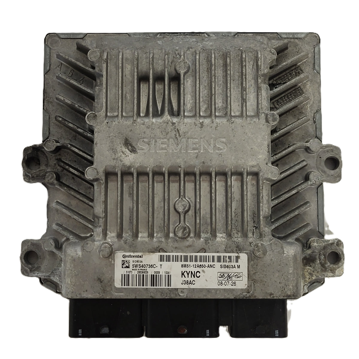 FORD FOCUS 1.6 ECU / 5WS40736C-T / SID803A / 8M51-12A650-ANC / CONTINENTAL KYNC - B81-19 - 1