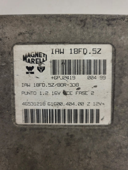 Fiat Punto 1.2 16V ECU / IAW18FD.5Z / 46531218 / 61600.404.00 / MAGNETI MARELLI