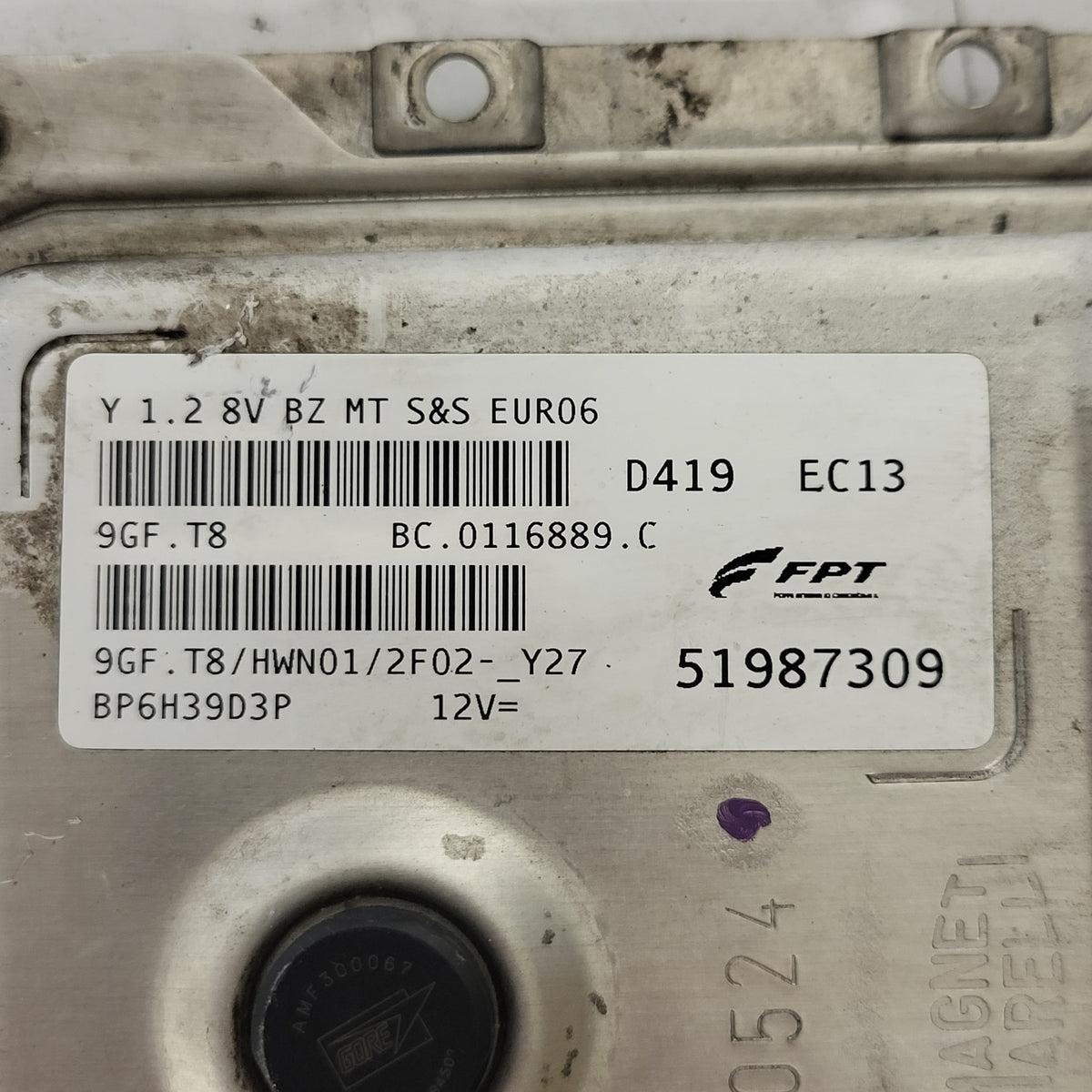 LANCIA Y YPSILON ECU / 9GF.T8 / 51987309  / HWN01 / D419 / EC13 EURO 6 - B82-01 - 2