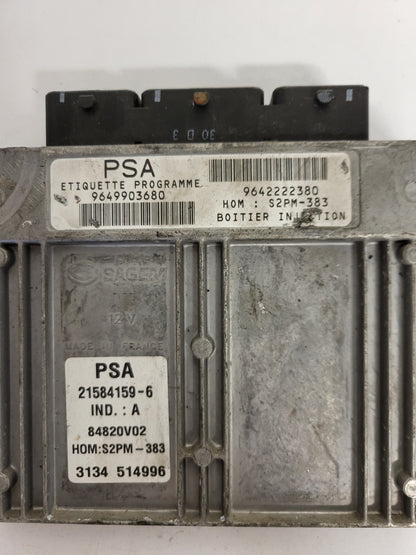 PEUGEOT CITROEN ECU / 21584159-6 / 9649903680 / 9642222380 / S2PM-383