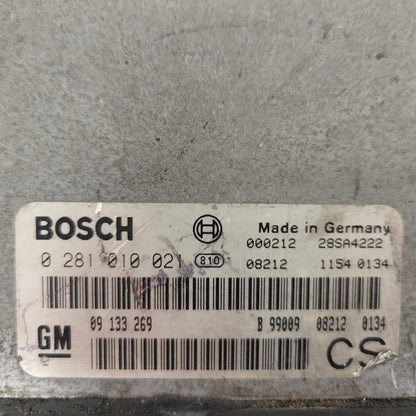 Opel Zafira ECU / 0281010021 / 09133269 / CS / BOSCH