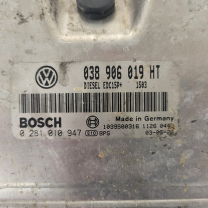 VW SEAT ECU / 038906019HT / 0281010947 / EDC15P+ / BOSCH