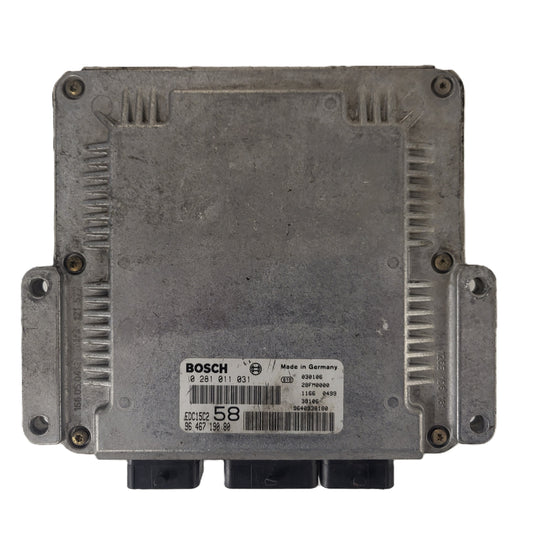 Fiat Peugeot Citroen ECU / 0281011031 / 9646719080 / EDC15C2 / BOSCH