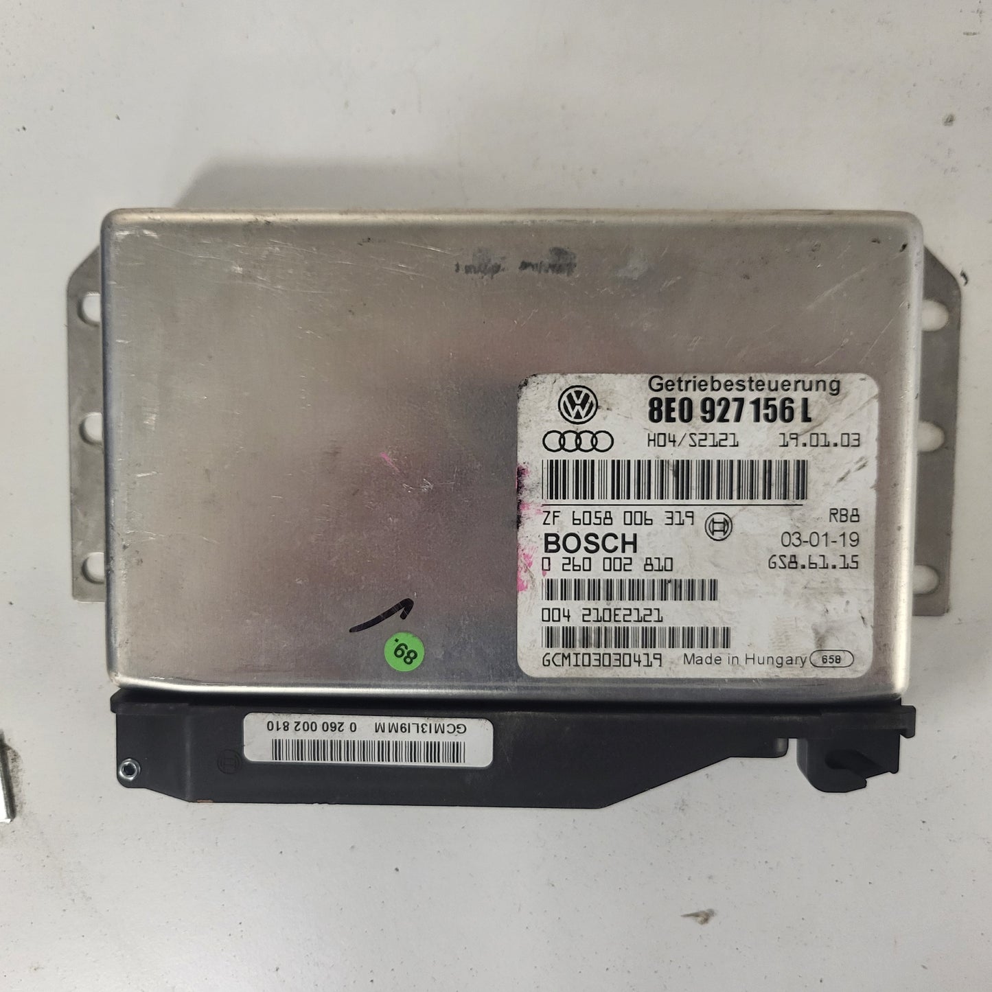 Audi A4 GEARBOX MODULE ECU / 8E0927156L / 0260002810 / 004210E2121 / BOSCH