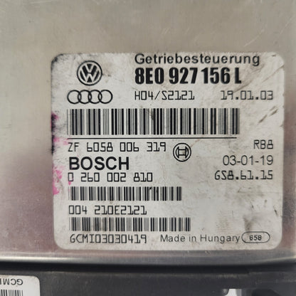 Audi A4 GEARBOX MODULE ECU / 8E0927156L / 0260002810 / 004210E2121 / BOSCH