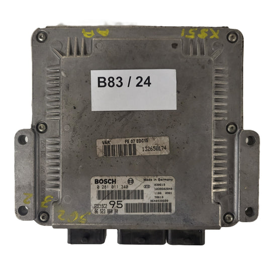 Citroen C5 2.0 HDI ECU / 0281011340 / 9652386080 / EDC15C2 / 9640938680