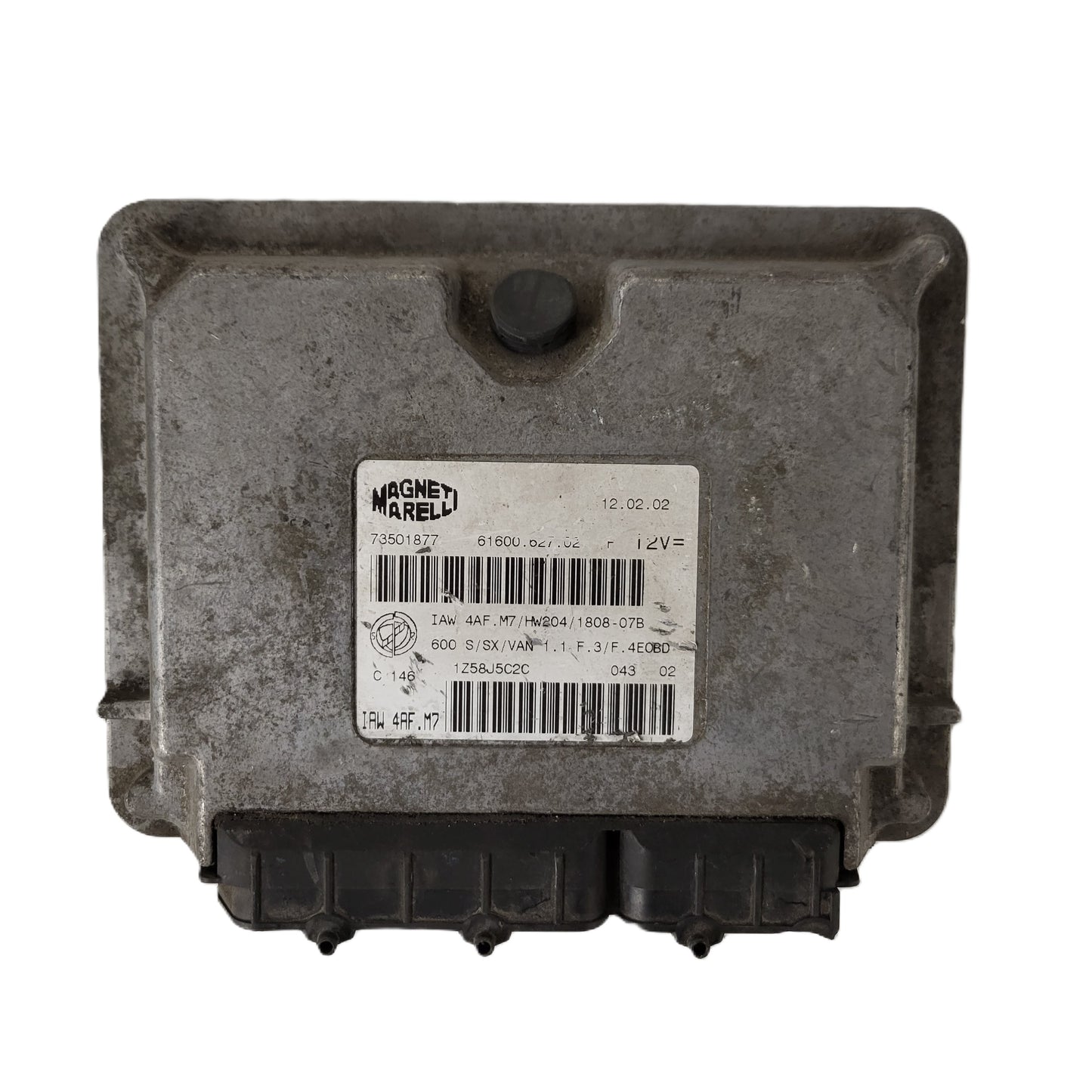 Fiat 600 ECU / IAW4AF.M7 / 73501877 / HW204 / MAGNETI MARELLI