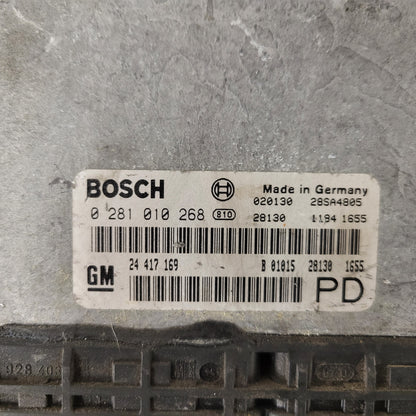 Opel Zafira 2.0 ECU / 0281010268 / 24417169 / BOSCH